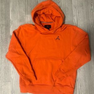 Jordan Orange Pullover Hoodie with Black Jumpman